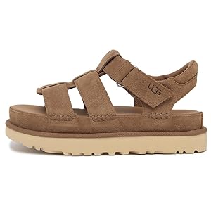 新品 UGG アグ 厚底サンダル ブラウン系 ストラップ付き レディース 38 UGG アグ ウィメンズ ニュー ハイツ アンクル ストラップ